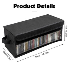 Dntorx clear side window closeup lets you quickly identify stored CDs