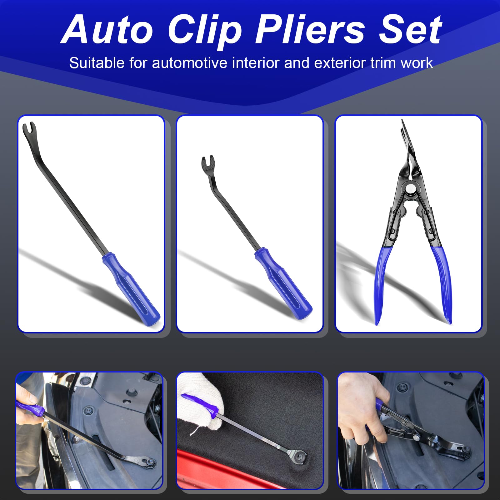 Doaho clip pliers and metal fastener tools for secure clip removal