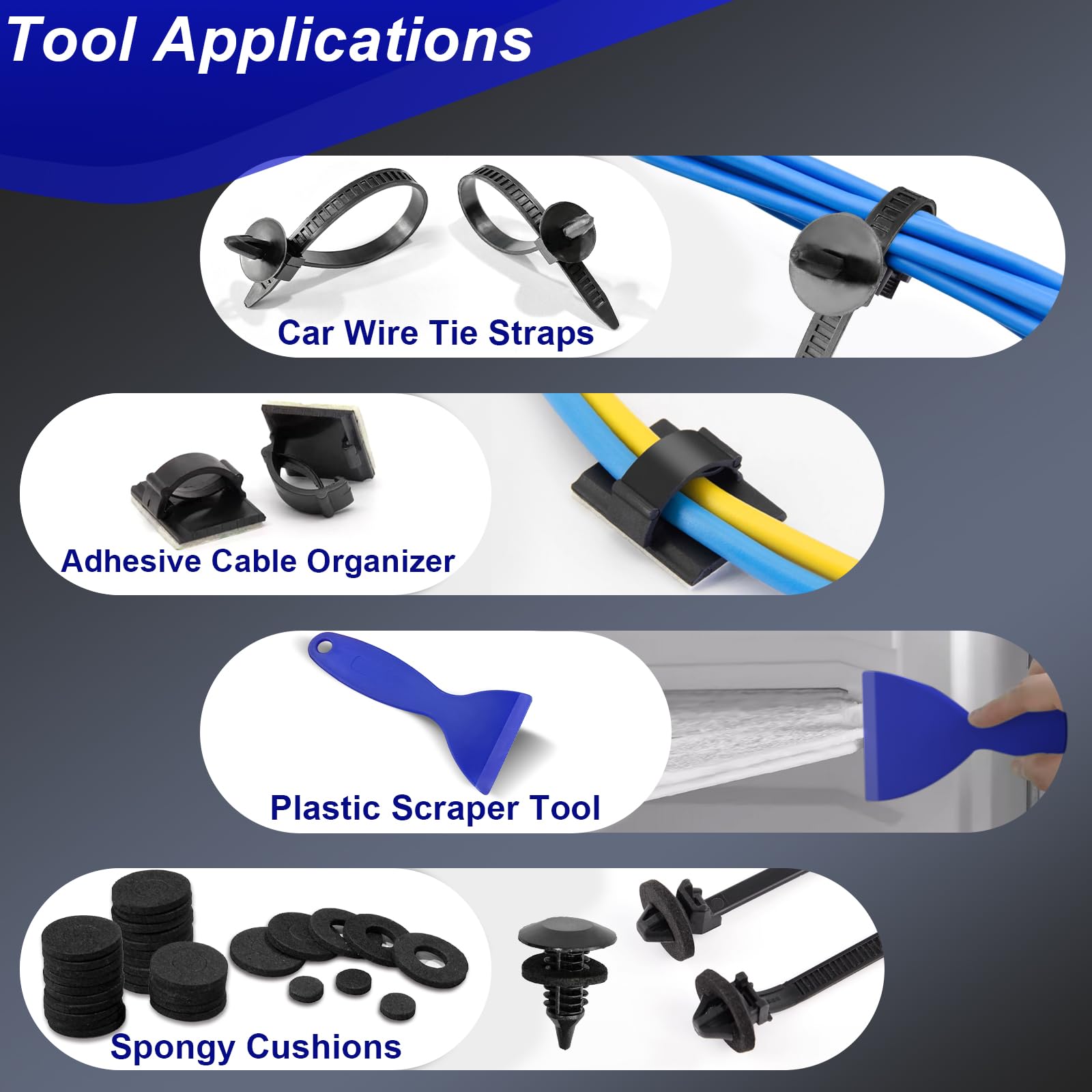 Doaho stereo removal tools array for safe radio and unit extraction