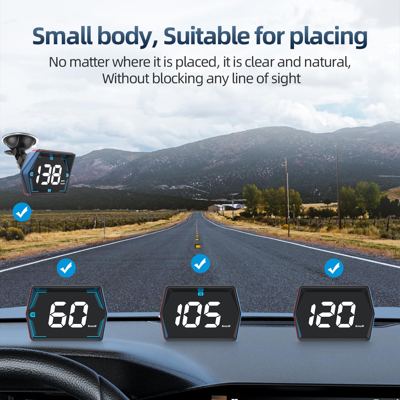 Docbraces mounted on windshield keeping driver focused and safer