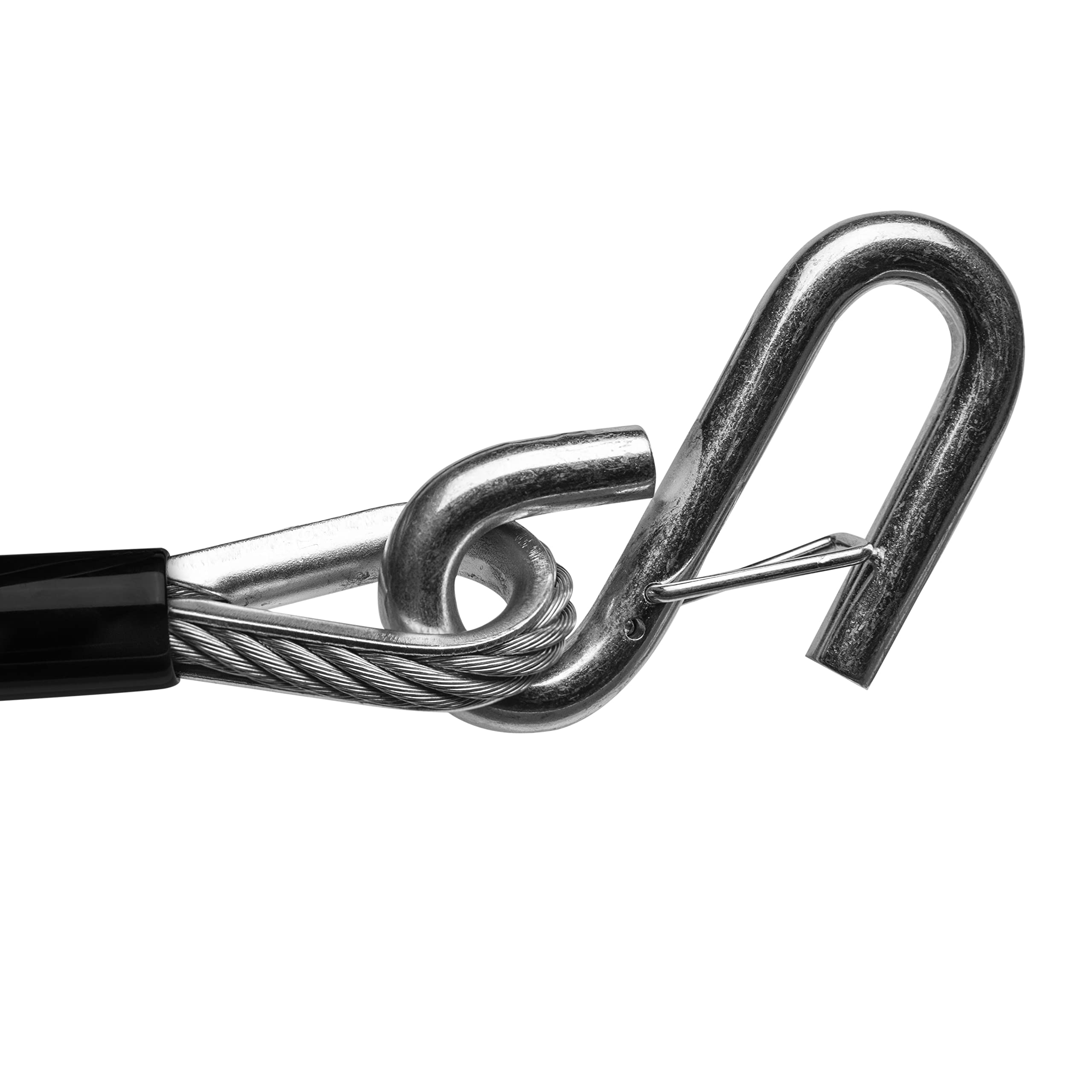 DocksLocks installed between vehicle and trailer demonstrating secure towing