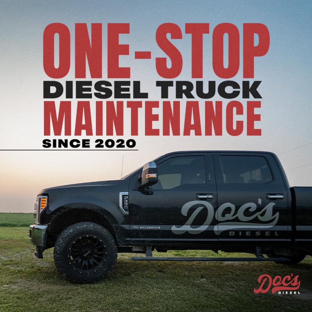 Doc's Diesel filter installed in truck airbox showing correct fit and ease of swap