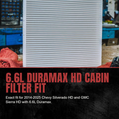 Doc's Diesel filter installed in RAM cabin demonstrating easy fit and cleaner air