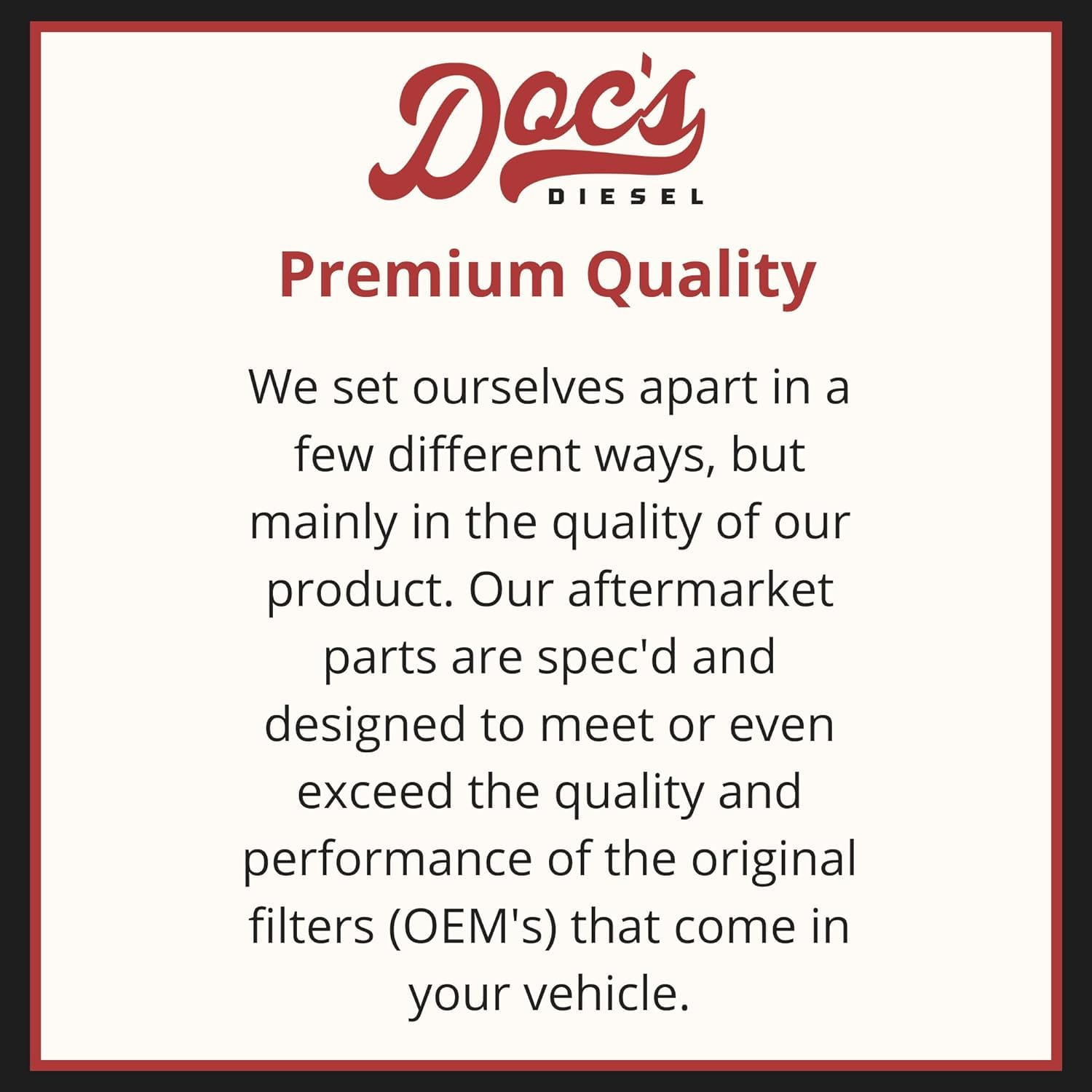 Doc's Diesel beside ruler showing compact size for accurate fitment