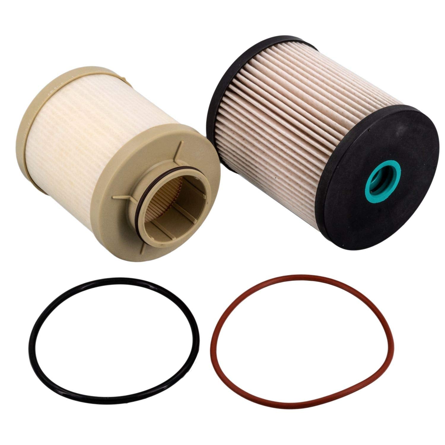 Doc's Diesel fuel filter close-up highlighting layered media and improved water separation
