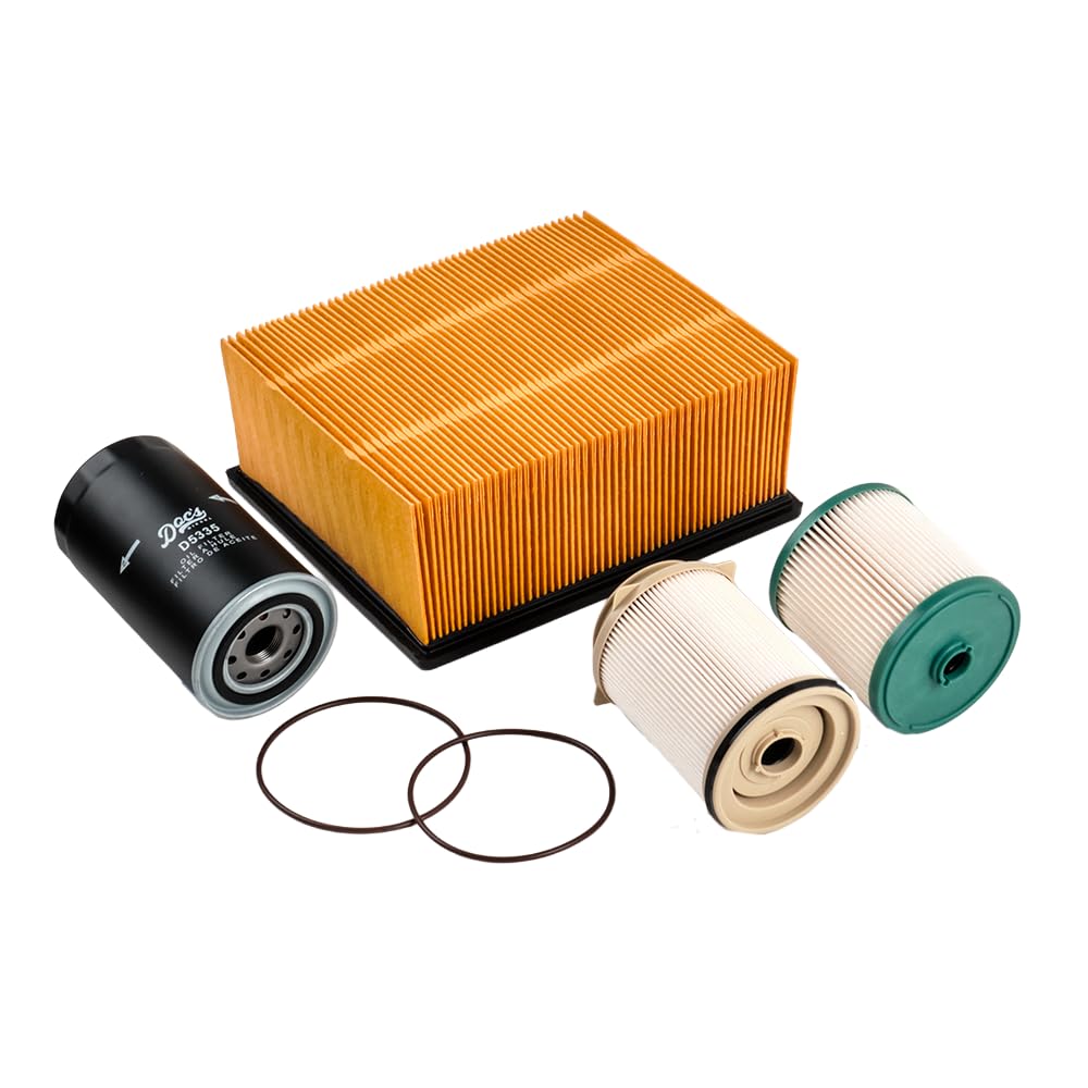 Doc's Diesel filters installed in a Ram engine bay demonstrating correct placement and simplified maintenance
