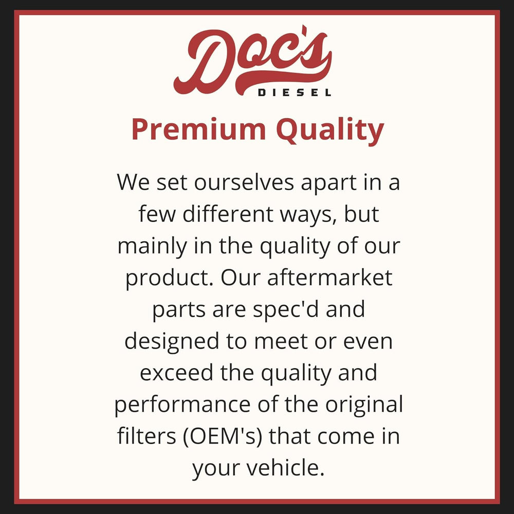 Doc's Diesel product packaging and SKU labels for accurate cross-reference and ordering
