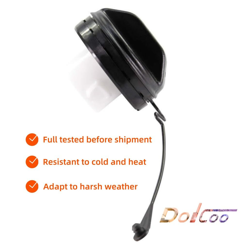DOICOO fuel cap installed in filler neck demonstrating correct engagement
