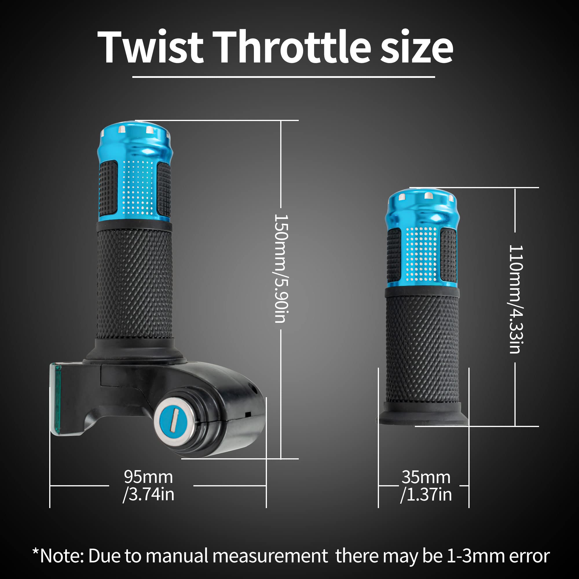 doinal throttle mounted on scooter handlebar demonstrating ready-to-use fit
