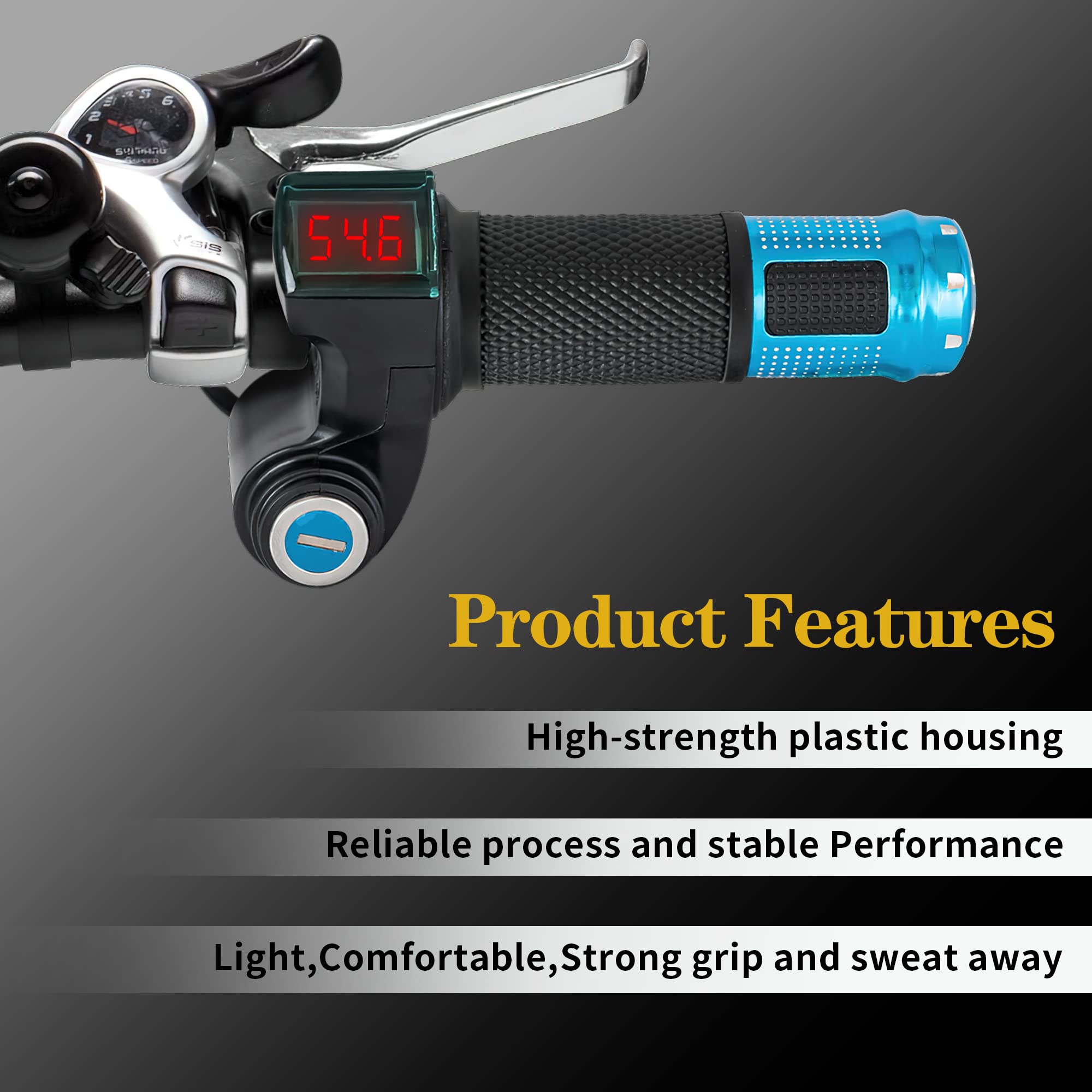 doinal throttle shown in hand for scale illustrating compact ergonomic size