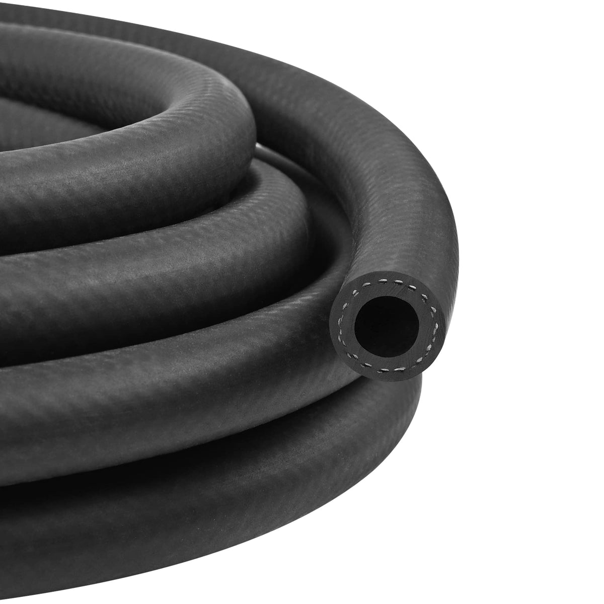 dojobkinb front view showing coiled fuel hose, highlights quality and length