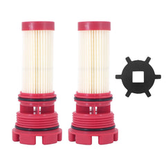 Dokili front packaging showing two fuel filters and removal tool for easy replacement