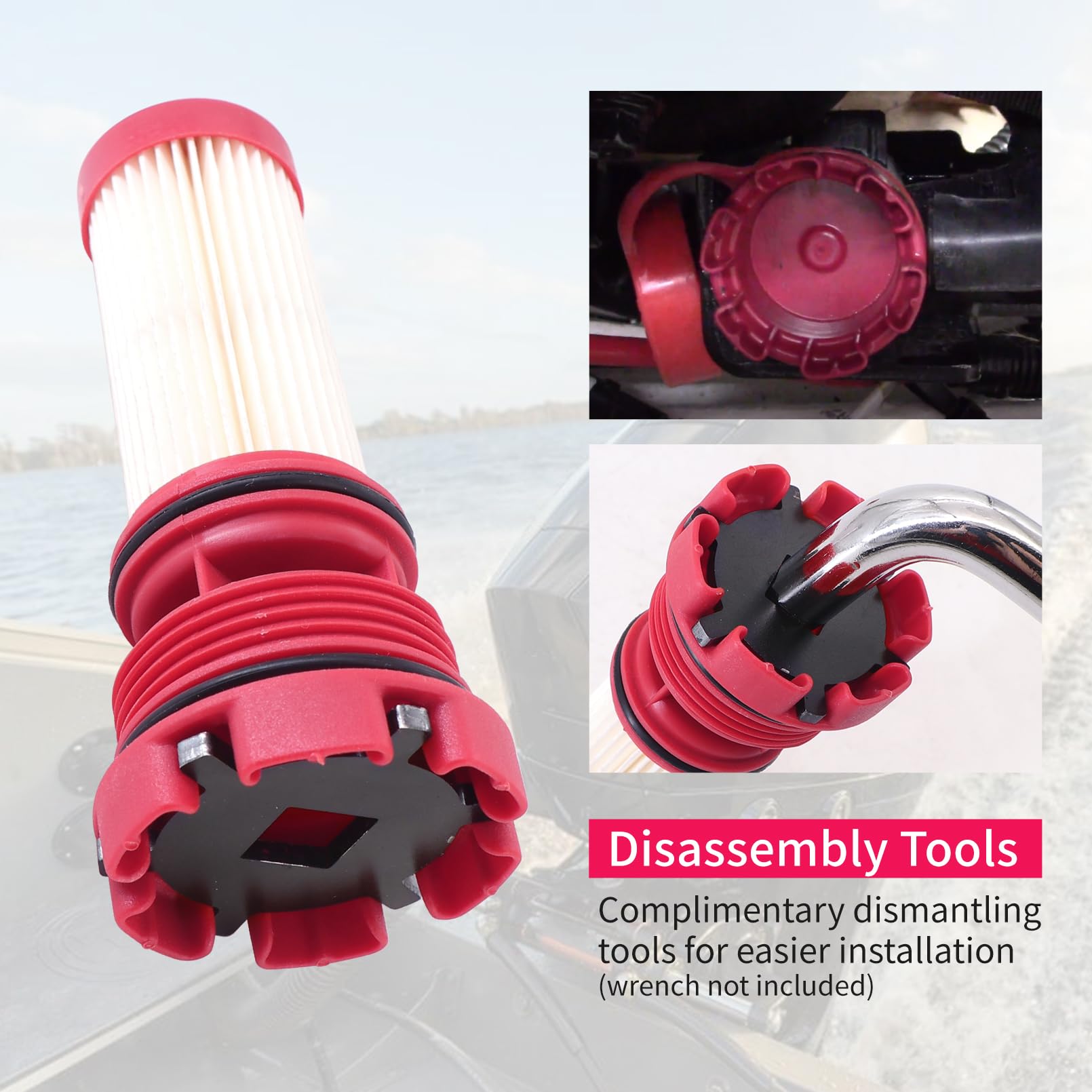 Dokili pre-installed rubber O-rings detail ensuring leak-free seal and marine durability