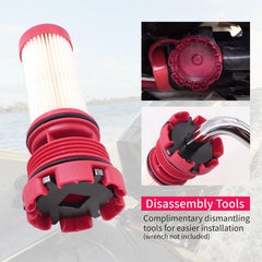 Dokili pre-installed rubber O-rings detail ensuring leak-free seal and marine durability