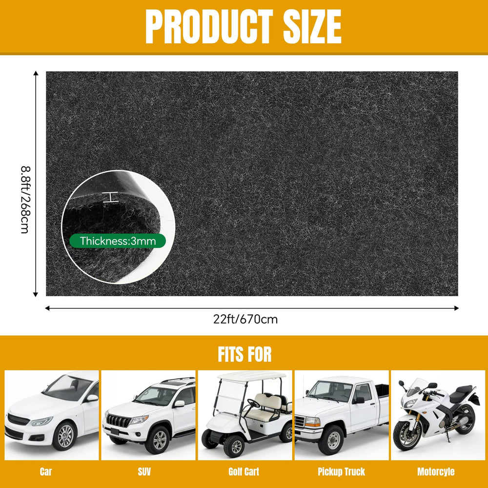 DOLZO mat trimmed with scissors to fit a custom garage layout