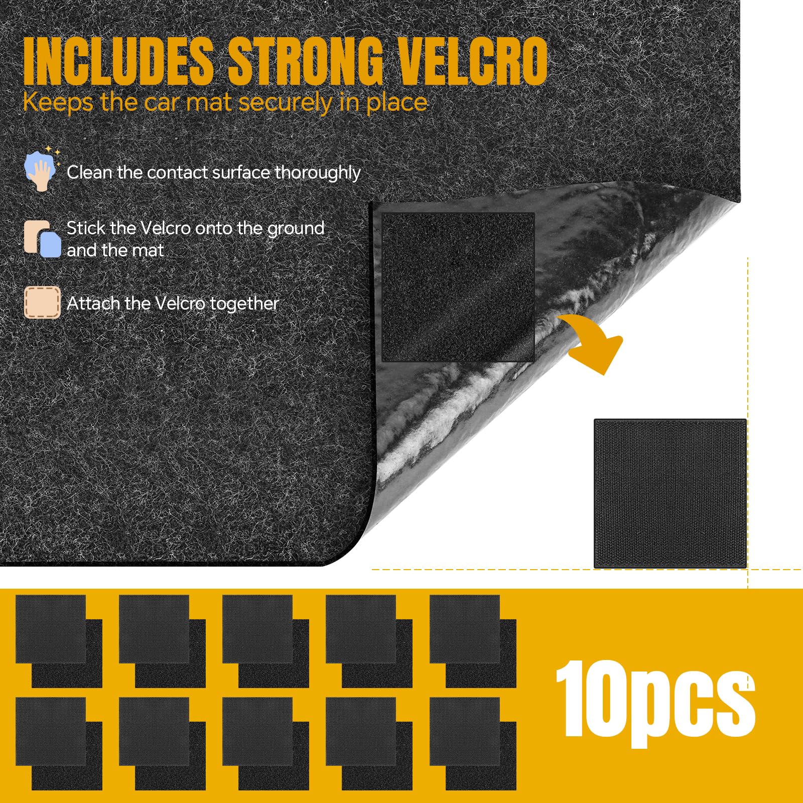 DOLZO mat next to a ruler showing 8.8x22 ft scale