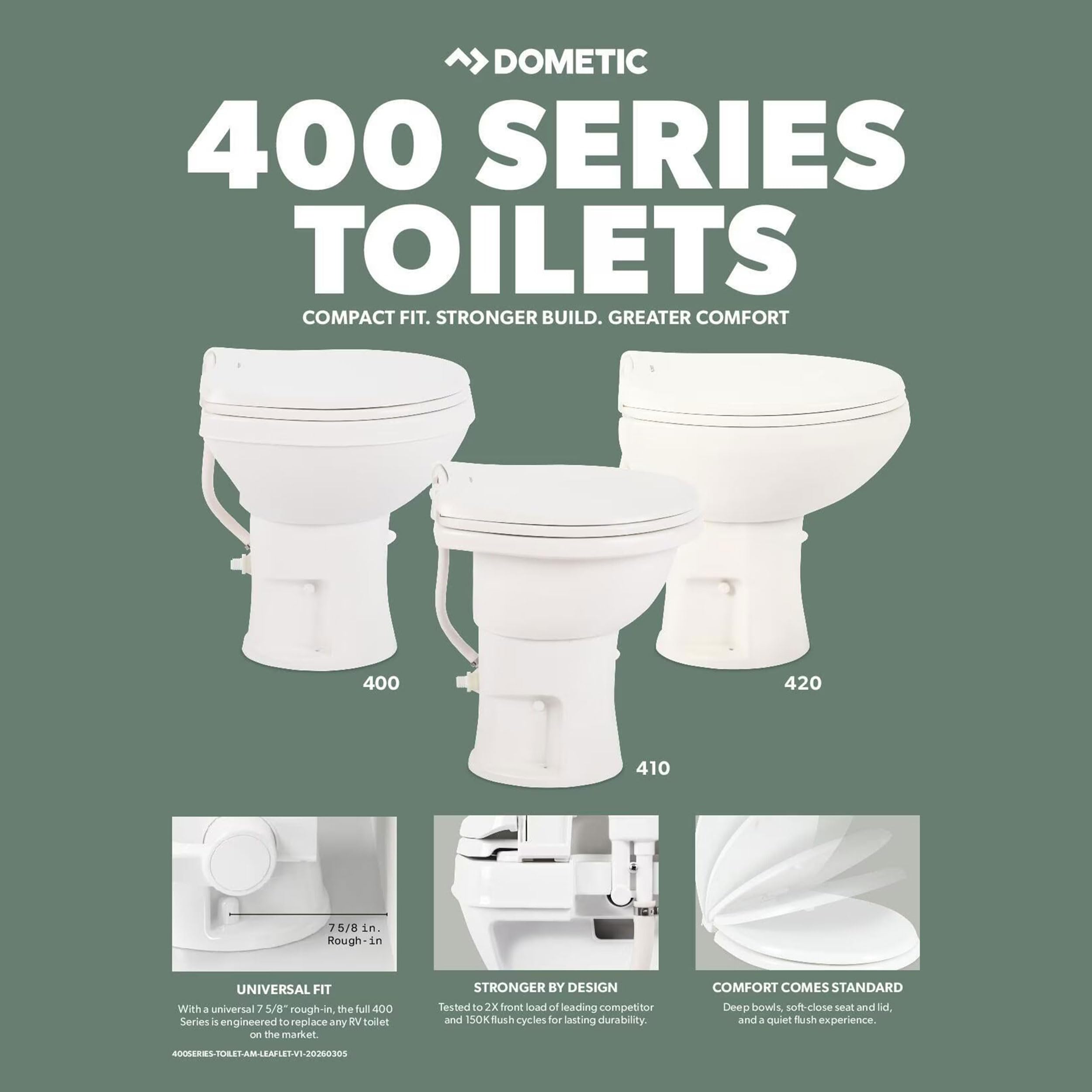 Dometic seal installed in a toilet demonstrating secure leak prevention