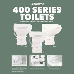Dometic seal installed in a toilet demonstrating secure leak prevention