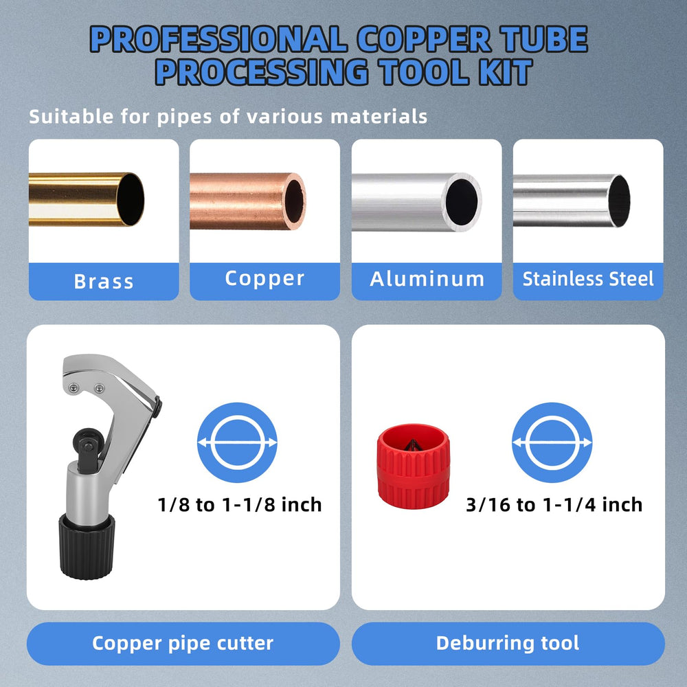 DOMINOX assorted mandrels laid out showing imperial and metric sizes for versatile jobs