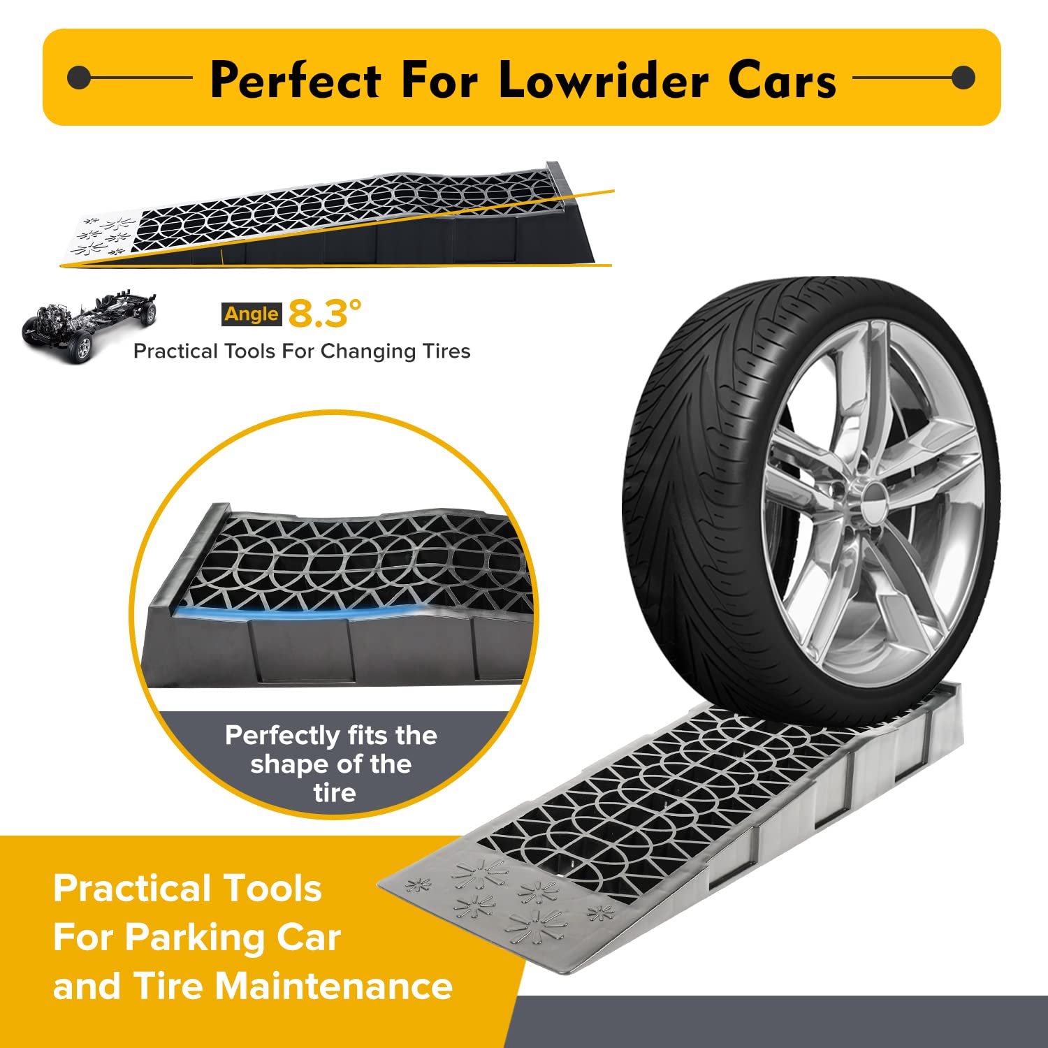 Donext close-up of top tread pattern improving grip and safe wheel placement