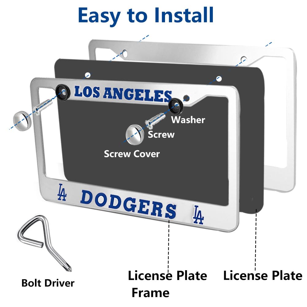 DorkTees frame installed on a sedan demonstrating secure fit and stylish team display