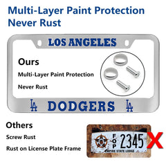 DorkTees stainless steel screws and cap covers displayed for easy, no-drill installation
