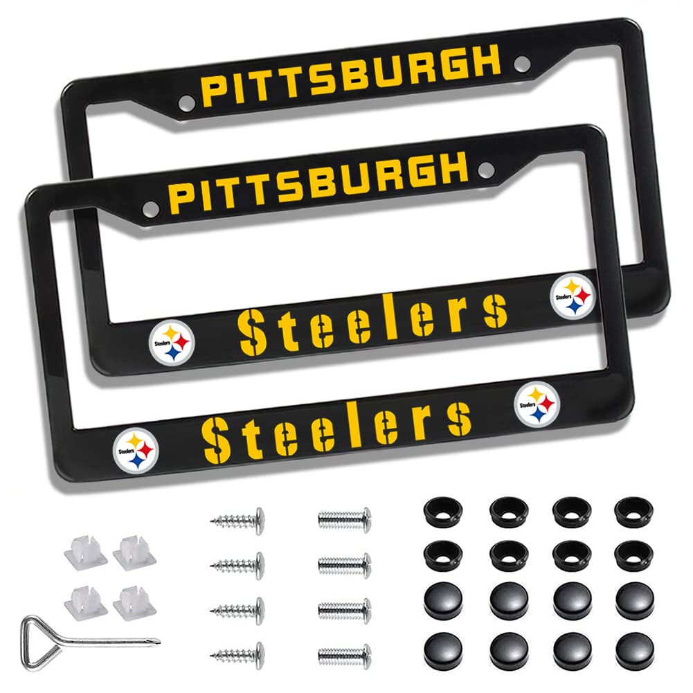 DorkTees front view of Steelers frame showing team design and neat finish benefit