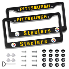 DorkTees front view of Steelers frame showing team design and neat finish benefit