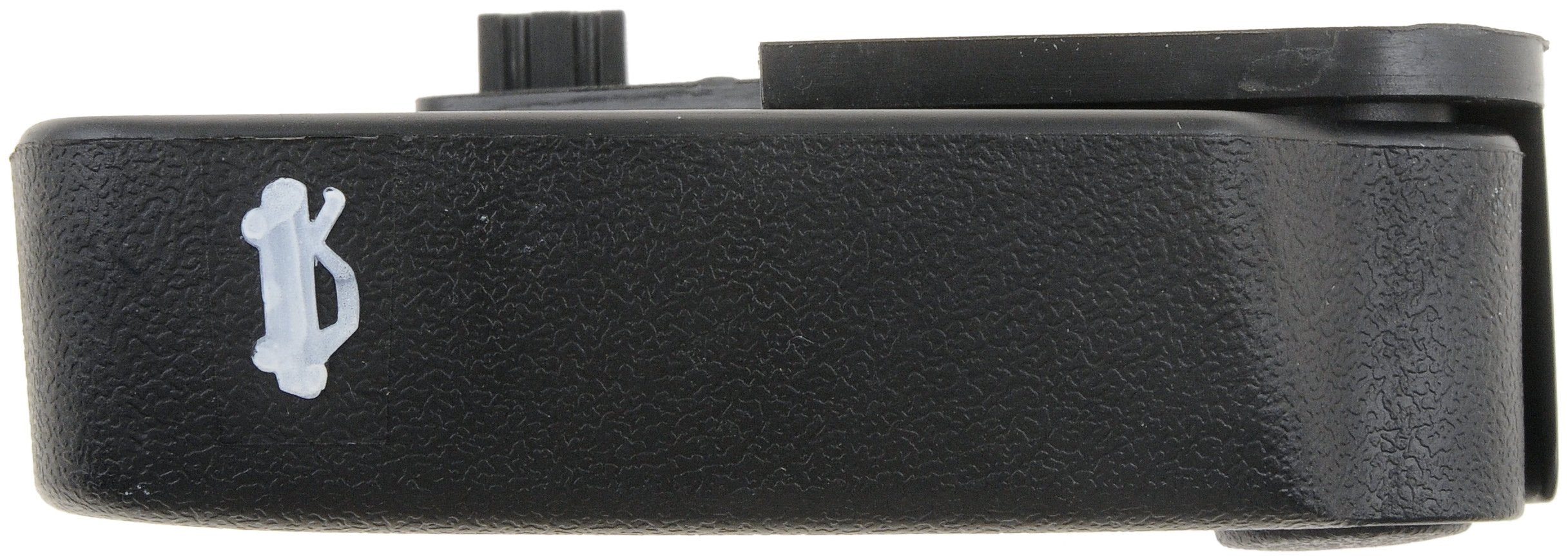 Dorman hood release handle close-up of texture and mounting detail for durability