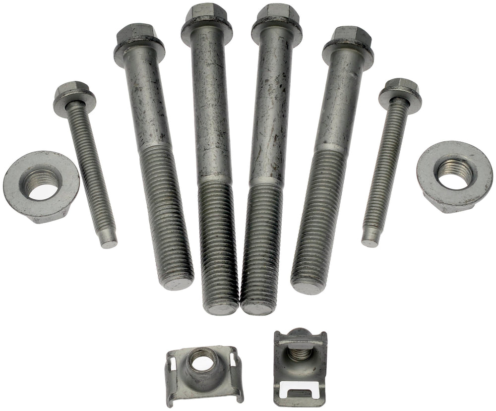 Dorman 13859 hardware installed on control arm demonstrating secure suspension attachment benefit
