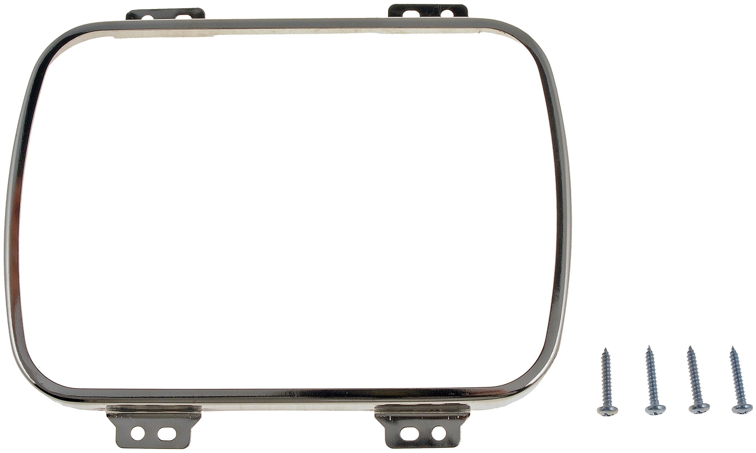 Dorman installed retaining ring holding rectangular headlamp in place, improves alignment and reduces vibration