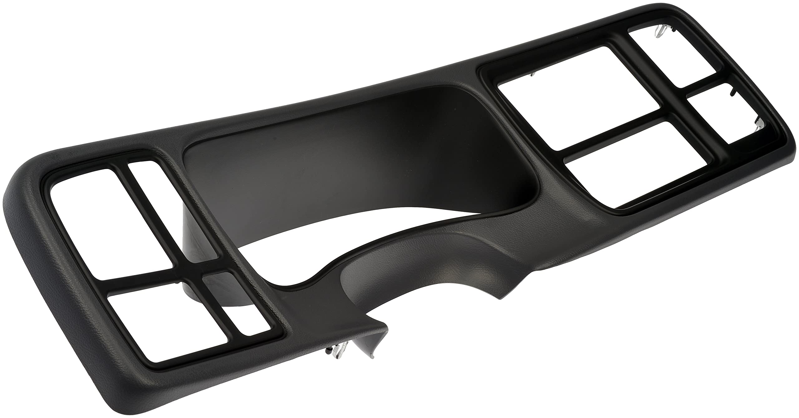 Dorman 57318 front view bezel showing exact OEM-style fit and clean finish