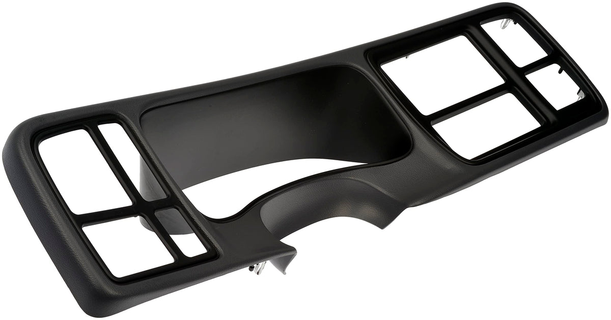 Dorman 57318 front view bezel showing exact OEM-style fit and clean finish