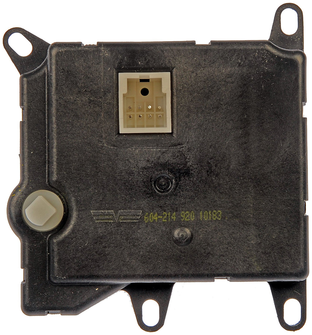 Dorman 604-214 close-up of gear and electrical connector highlighting durable construction