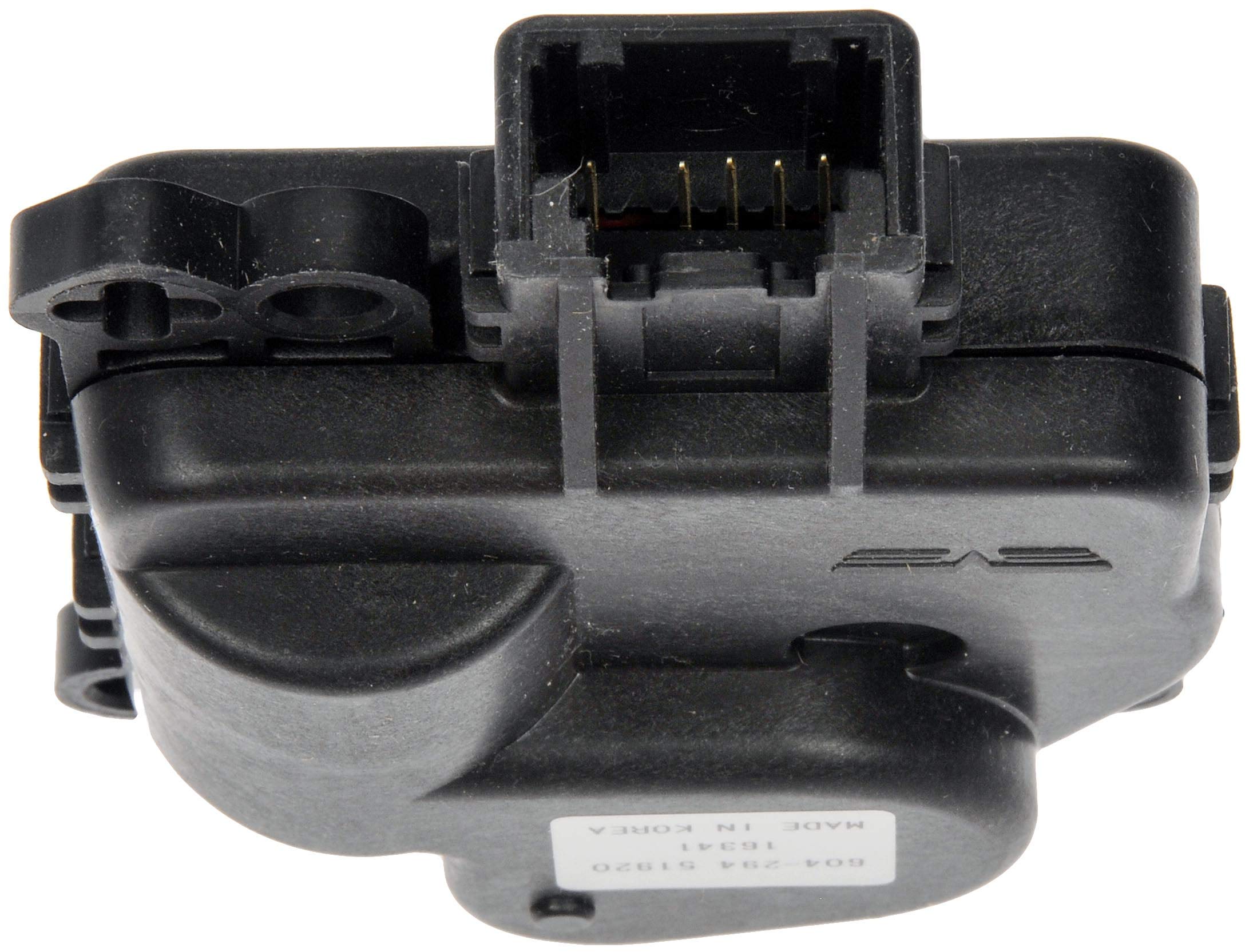 Dorman actuator wiring connector view showing plug compatibility and secure connection