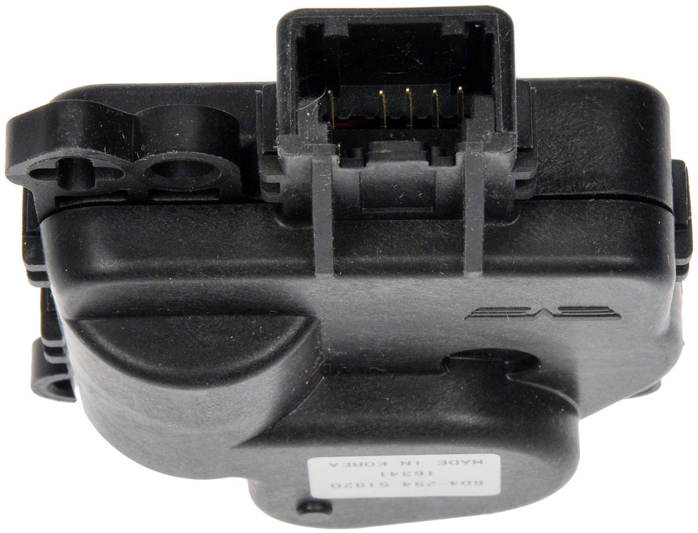 Dorman actuator wiring connector view showing plug compatibility and secure connection