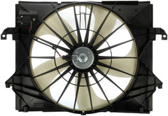 Dorman 621-410 front assembly showing full fan and shroud for straightforward replacement
