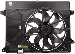 Dorman 621-566 front assembly showing shroud and blades, ensuring correct fit