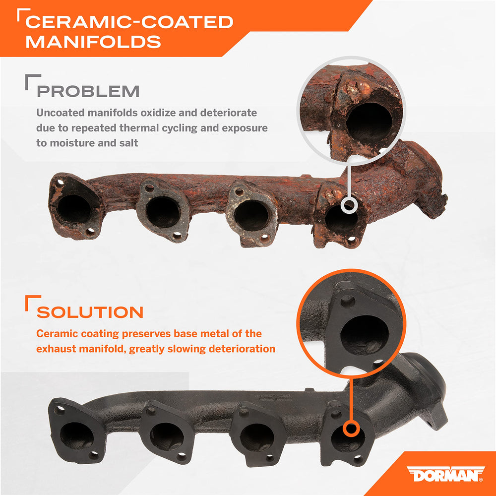 Dorman ceramic coating texture demonstration improving heat distribution