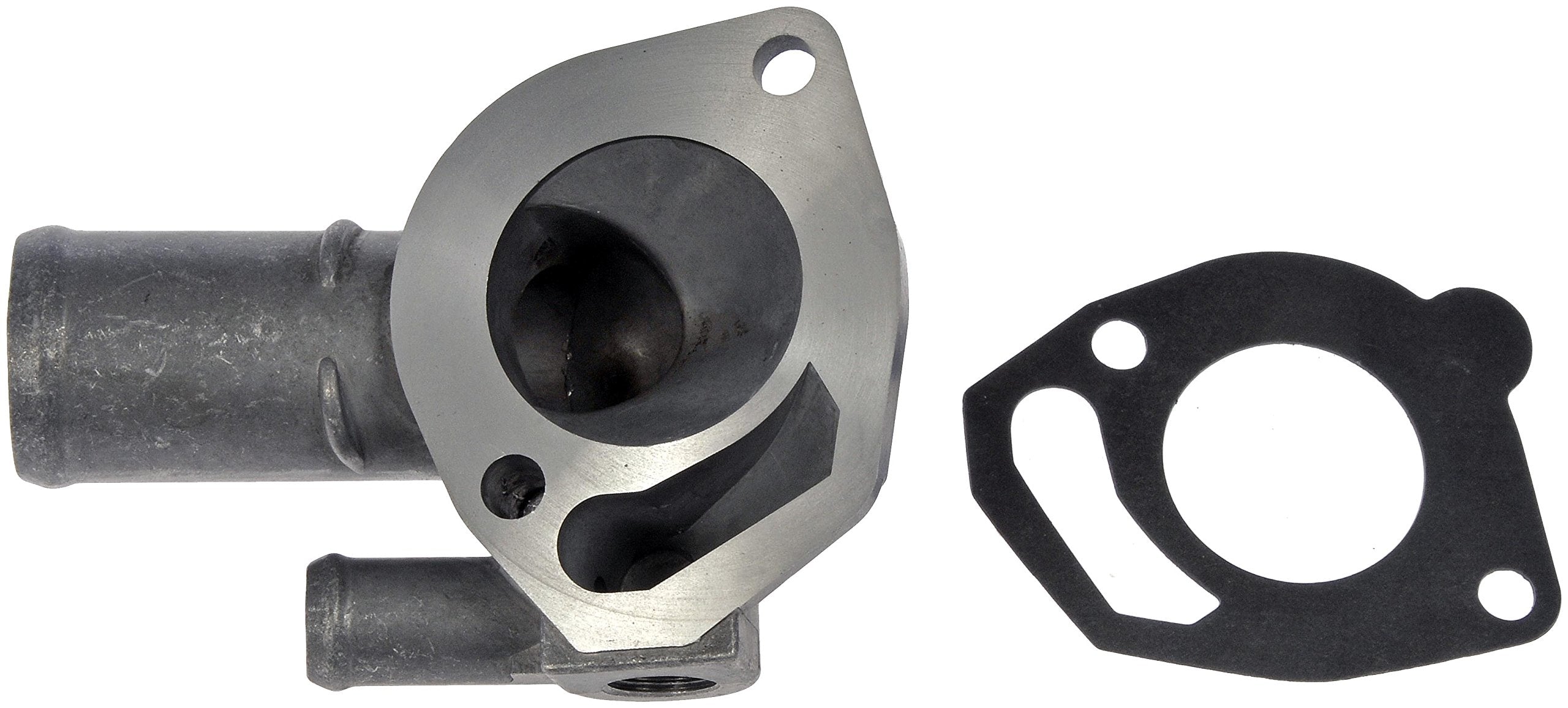 Dorman thermostat housing close-up of mounting bosses and sealing surface for leak prevention