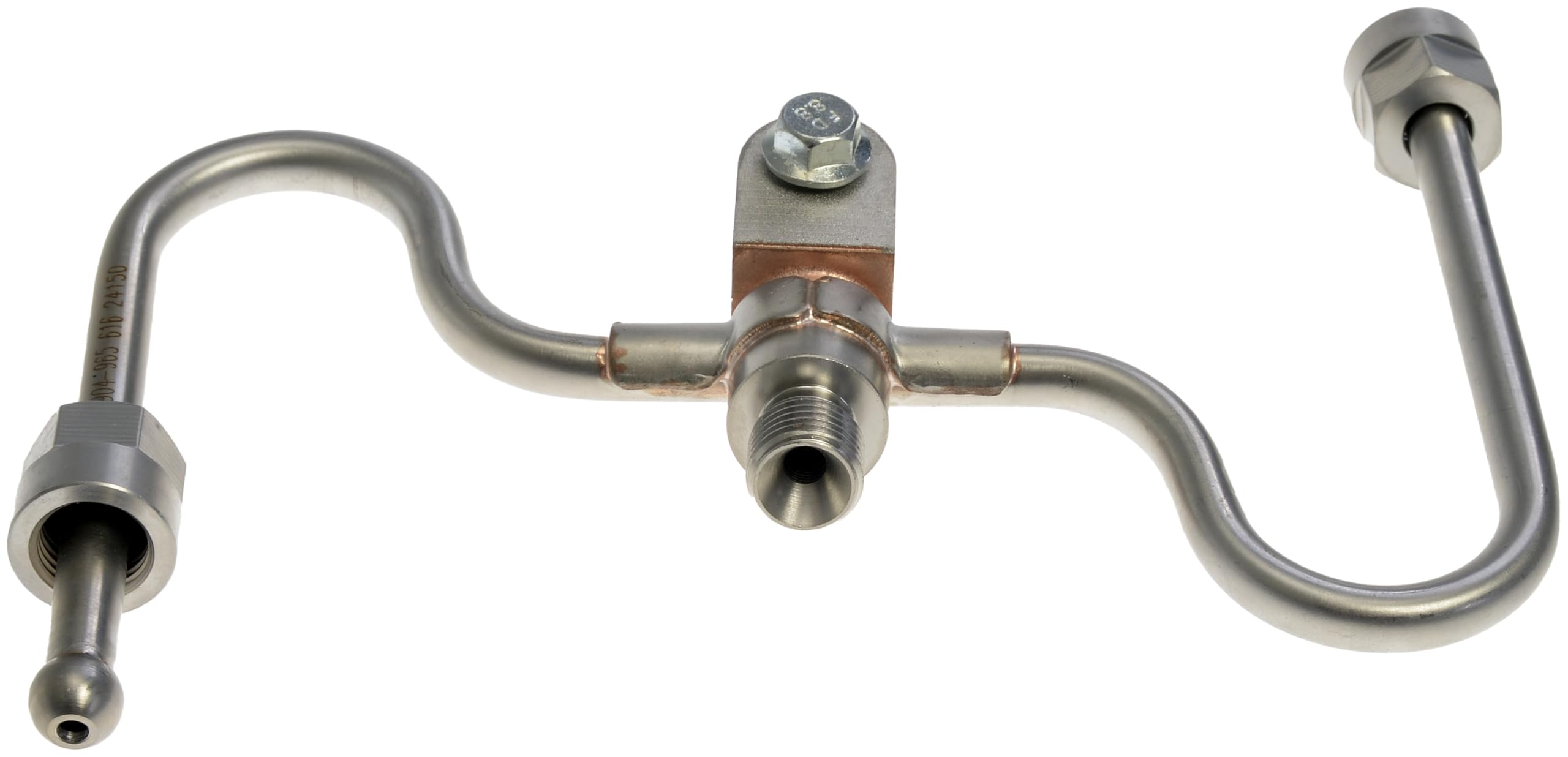 Dorman fuel line beside ruler showing length and scale for confident fit confirmation