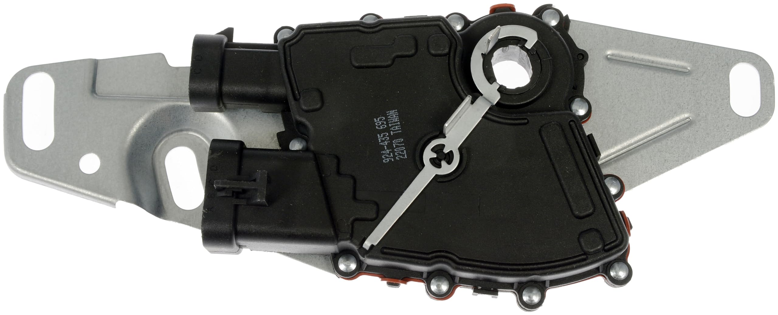 Dorman neutral safety switch next to ruler showing size and easy installation benefit