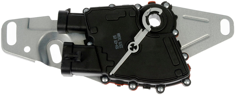 Dorman neutral safety switch next to ruler showing size and easy installation benefit