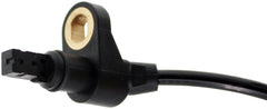 Dorman sensor installed on wheel hub demonstrating correct alignment and secure fit