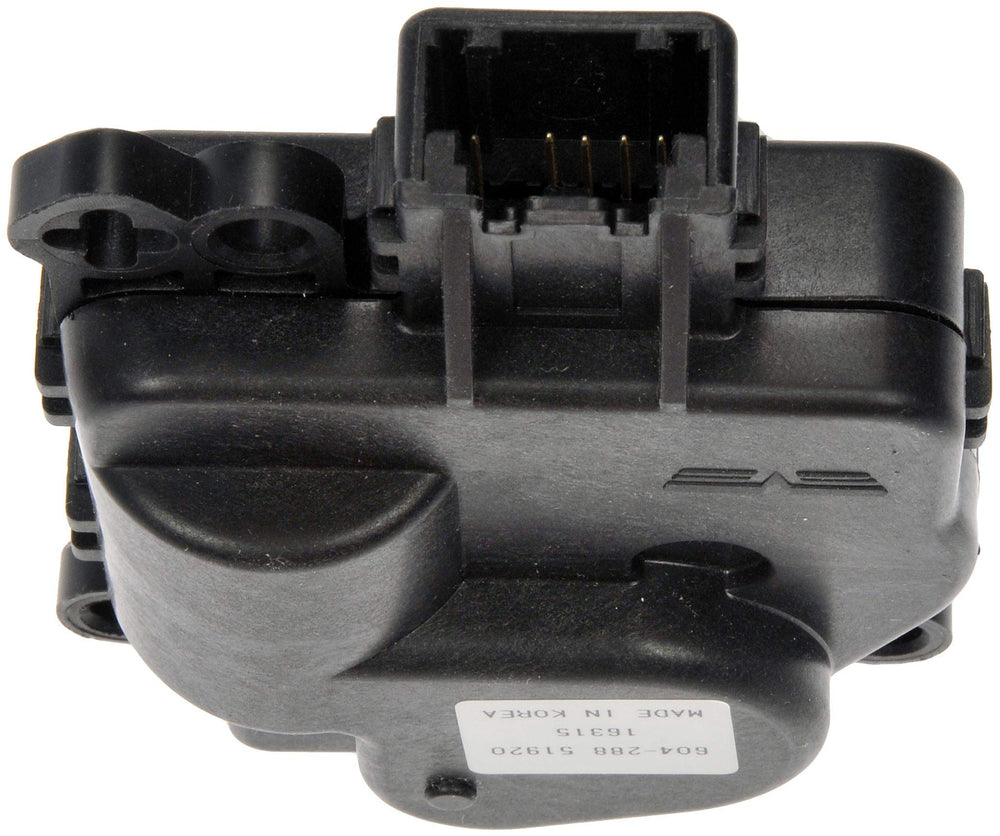 Dorman actuator mounting detail highlighting fastening points for proper alignment