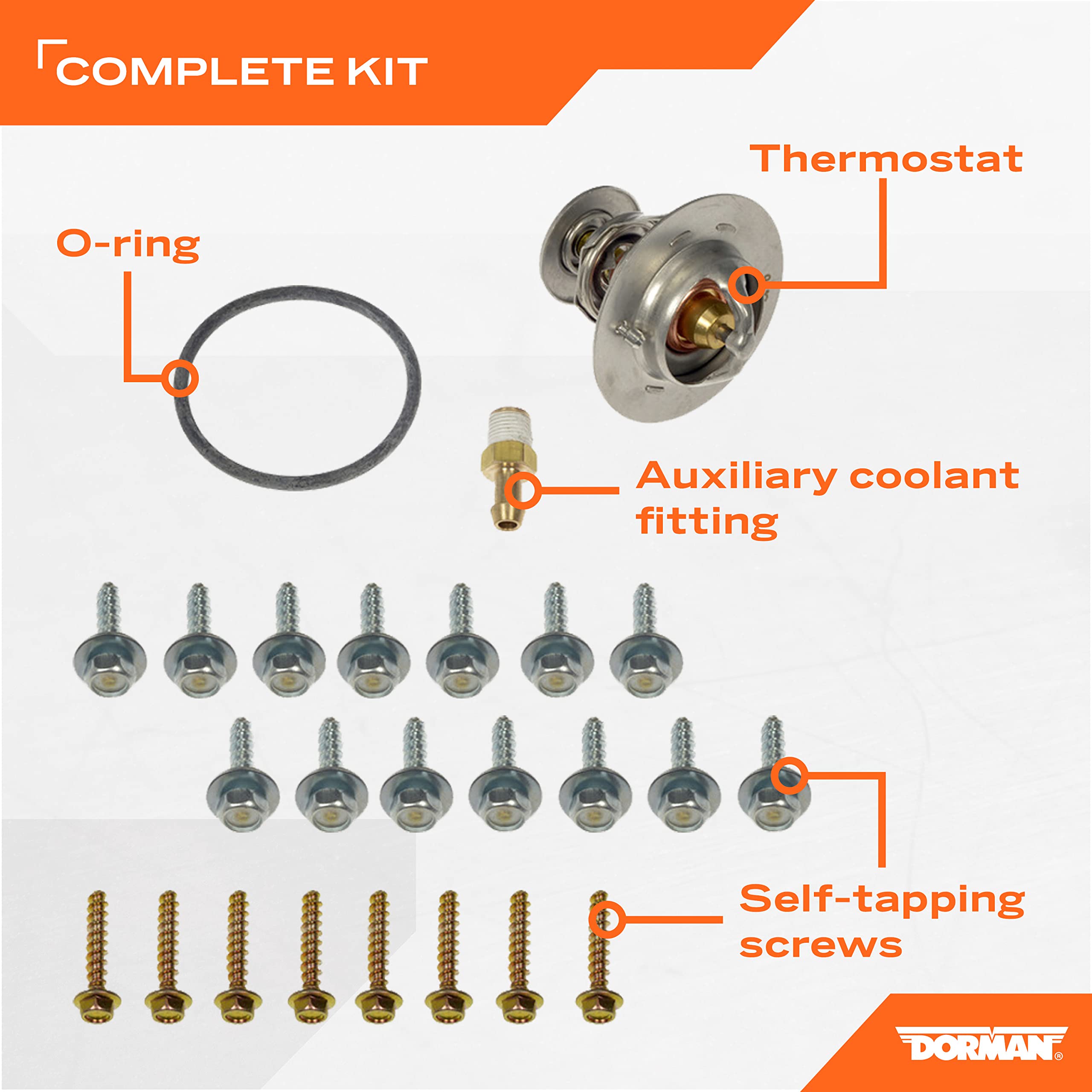 Dorman auxiliary coolant fitting detail showing reliable coolant connection benefit