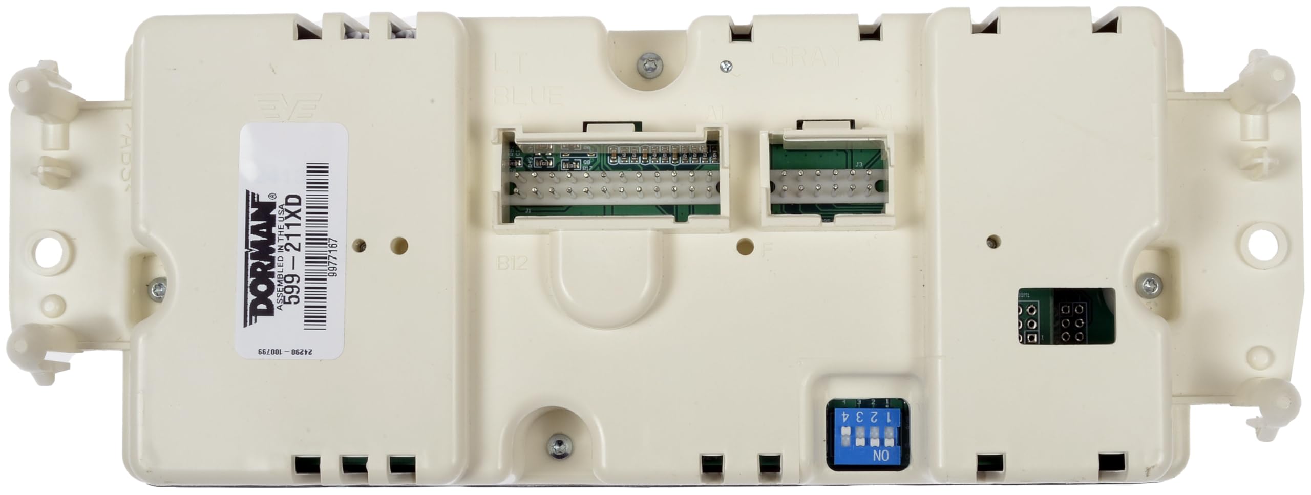 Dorman rear connector cluster view, highlights correct OEM-style connection locations