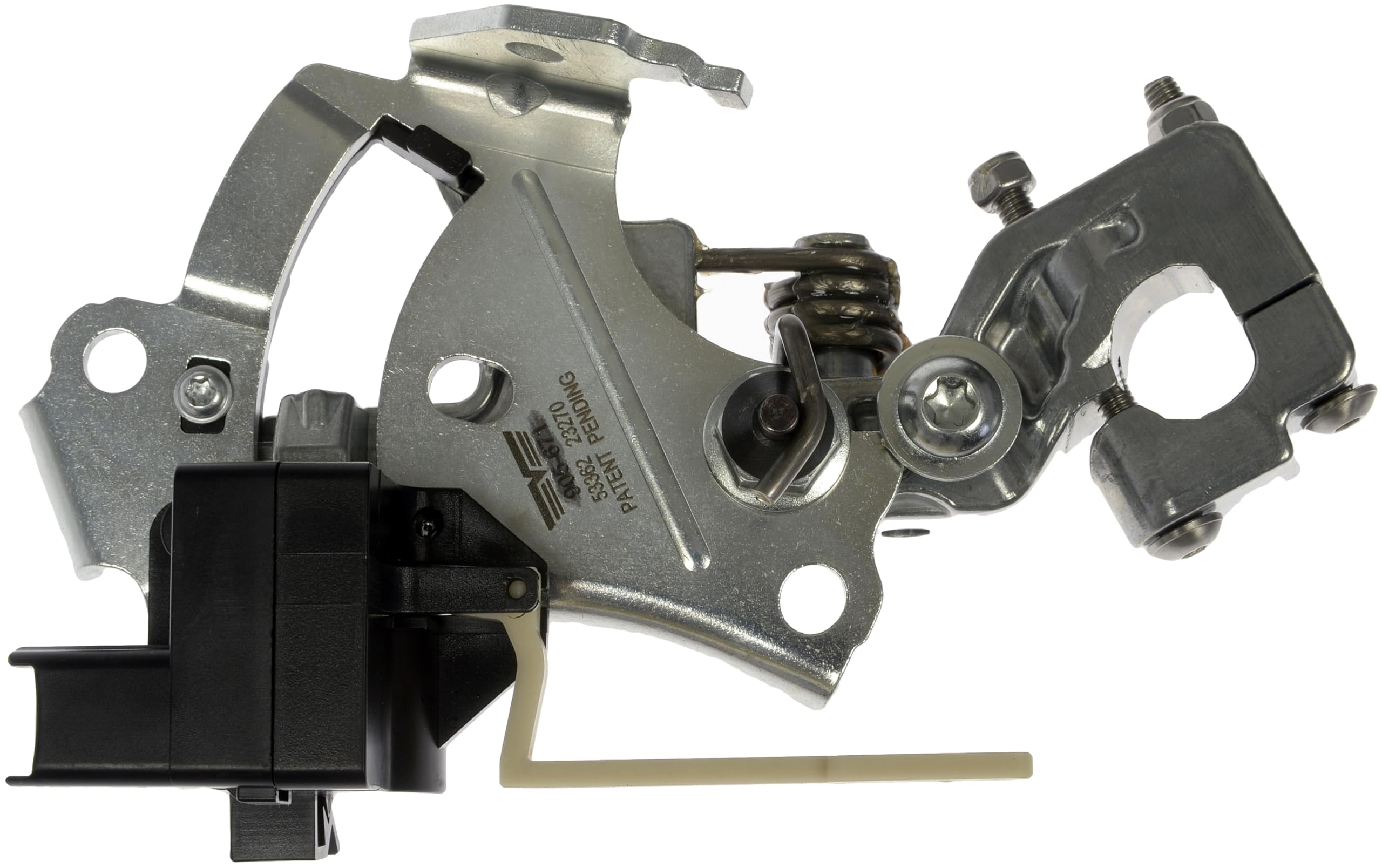 Dorman bracket beside ruler showing dimensions and fit verification benefit