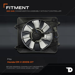 Dorman condenser fan blade detail showing balanced blades for consistent airflow and cooling