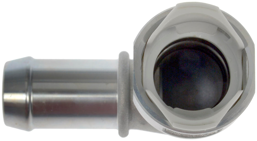 Dorman connector with hose and clamp illustrating scale and easier installation